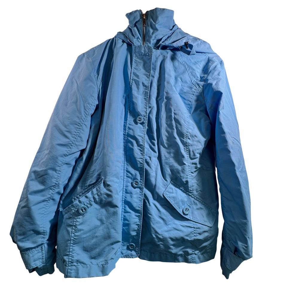 Lands End Windbreaker Rain Jacket Women Size M‎ Lightweight Spring Outdoorwear